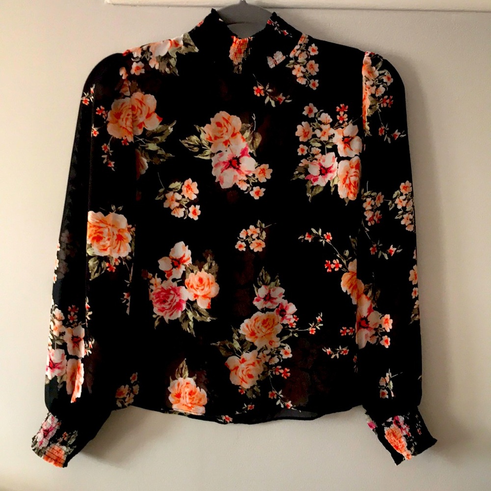 Bar III Floral Blouse